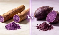 O pó Ube é igual ao pó de batata doce roxa?
